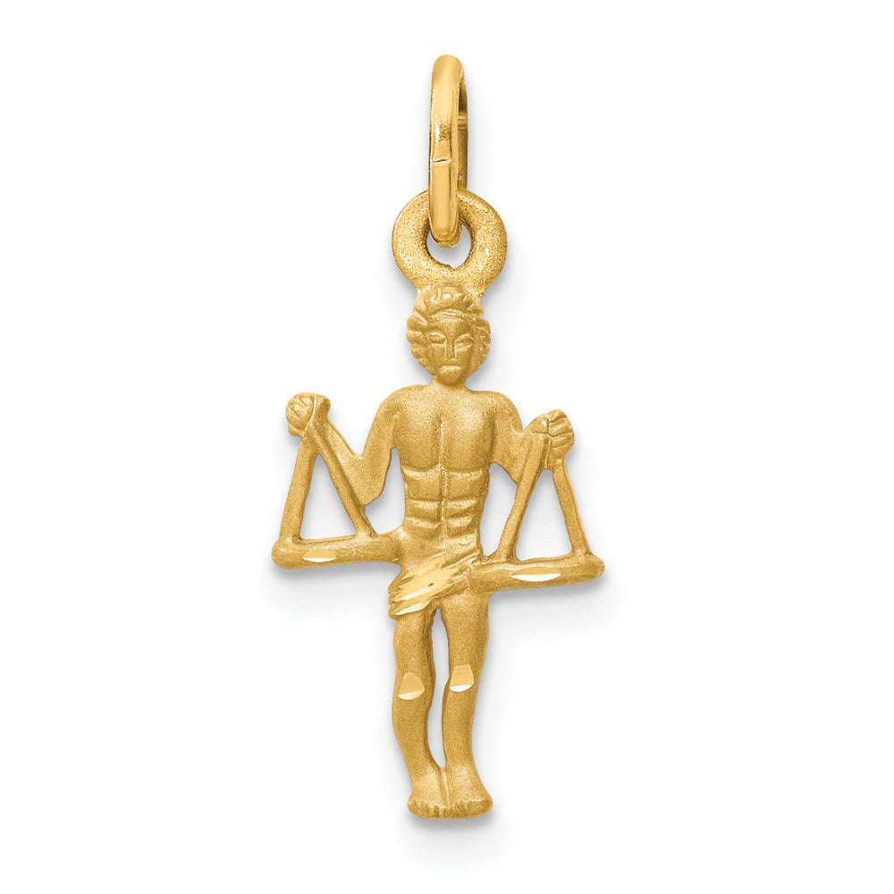Solid;Casted;Diamond-cut;Satin;14k Yellow gold