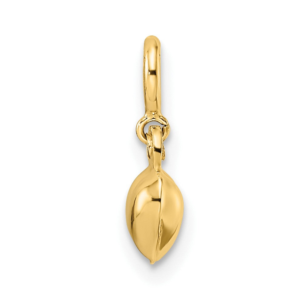 14K Polished 3-D Puffed Heart with Spring Ring Clasp Charm