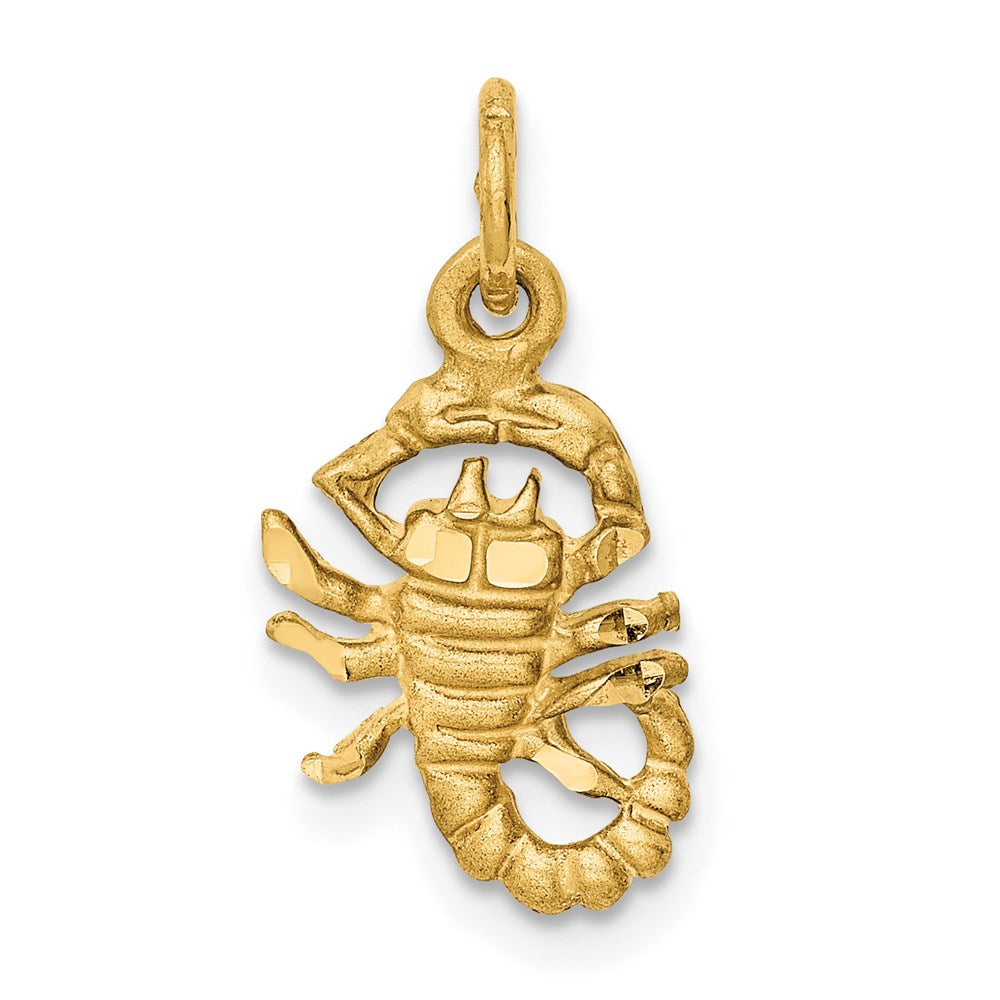 Solid;Casted;Diamond-cut;Satin;14k Yellow gold