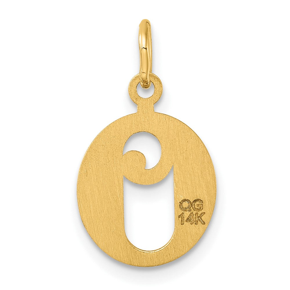 14K Diamond-cut Letter O Initial Charm