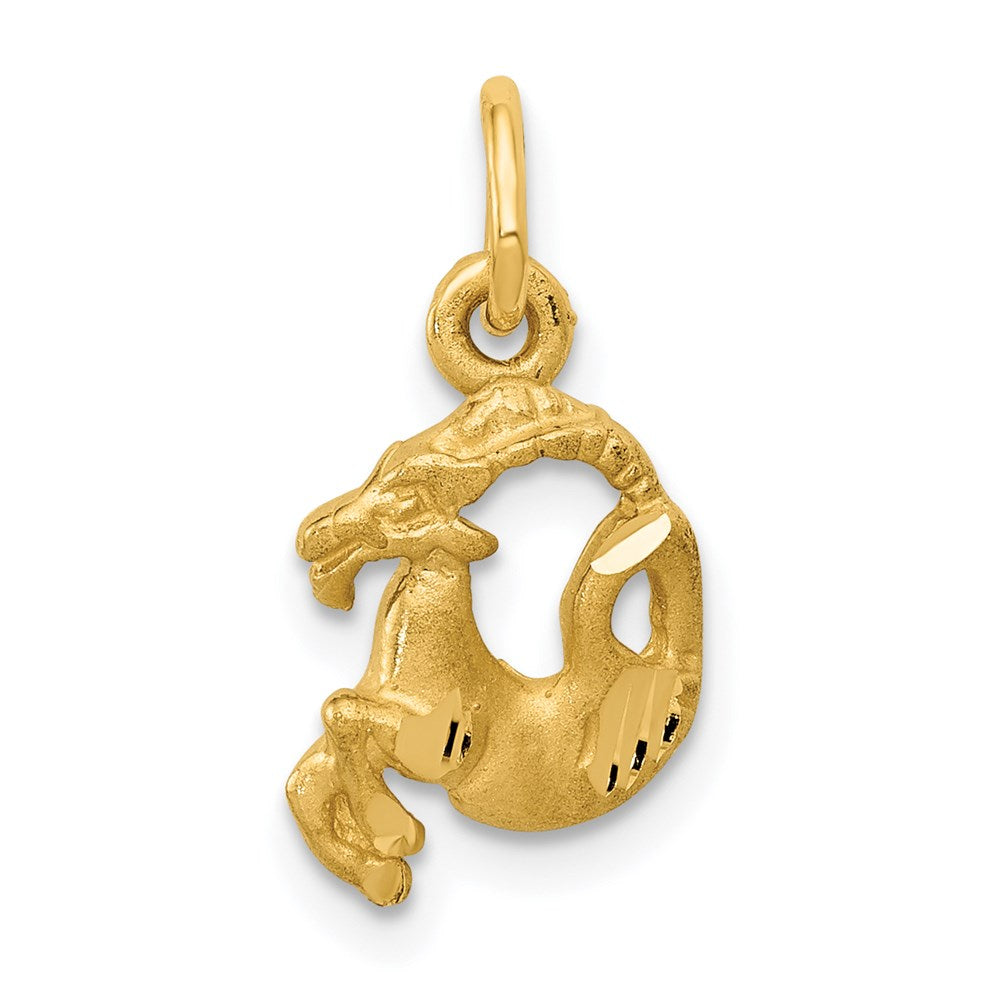 Solid;Casted;Diamond-cut;Satin;14k Yellow gold