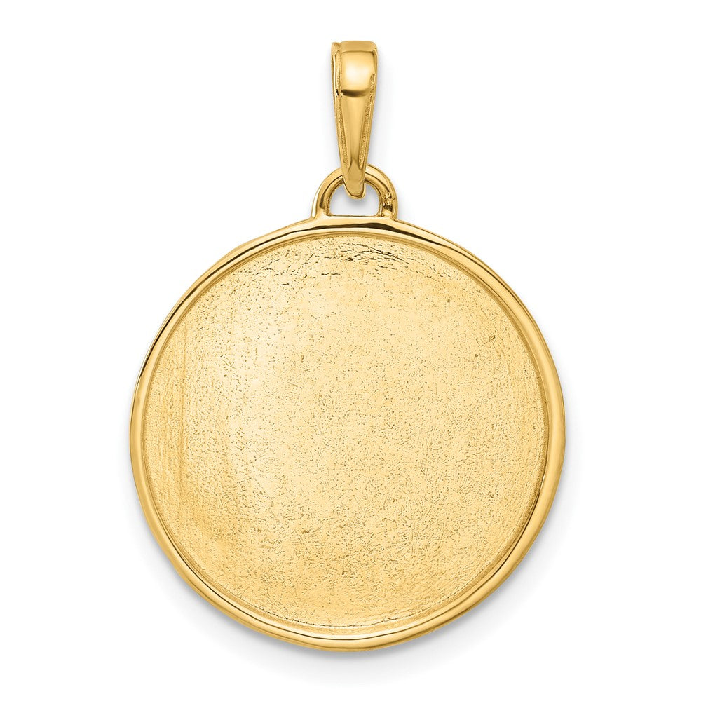 14k and White Rhodium Diamond-cut It's A Boy Pendant