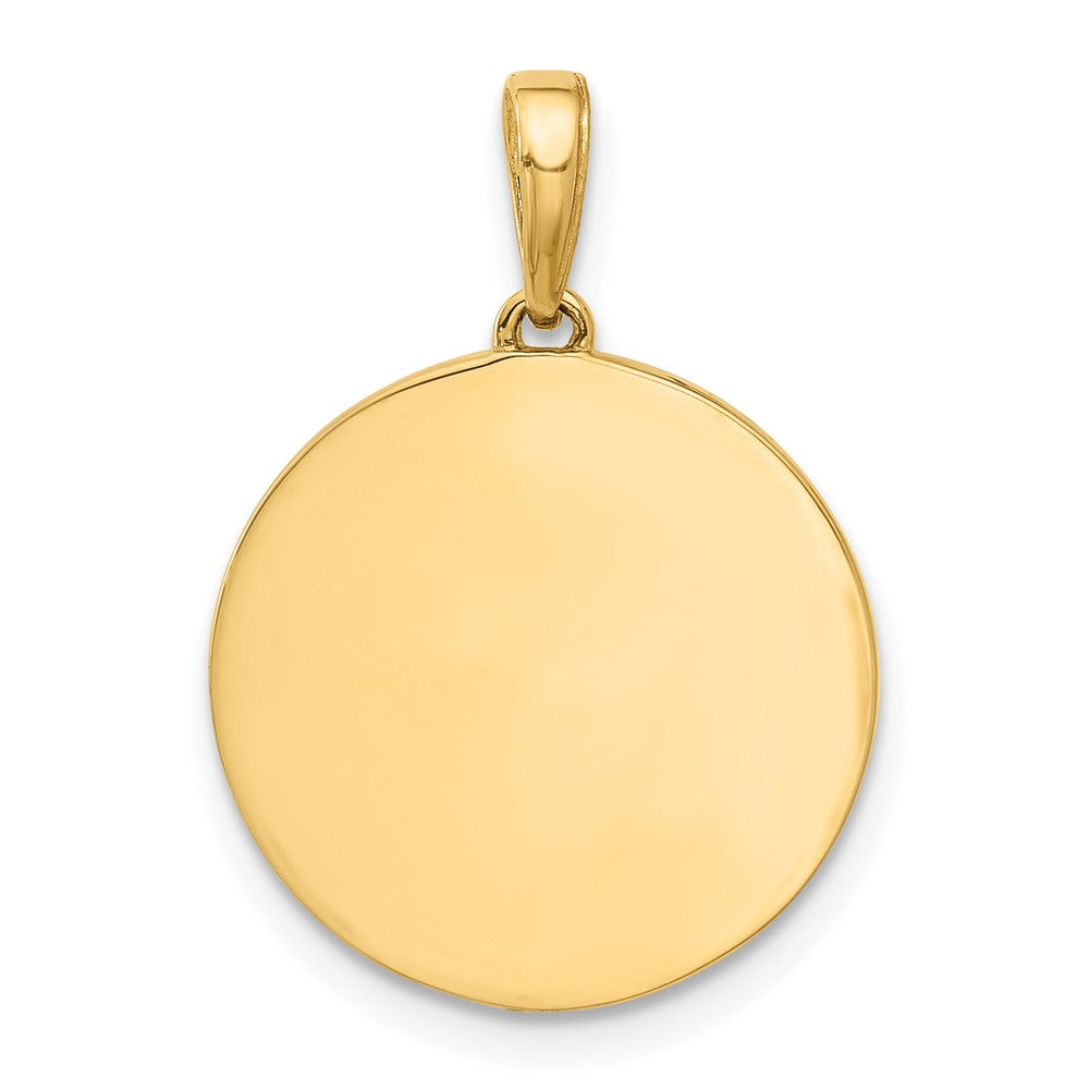14k and White Rhodium Diamond-cut It's A Boy Pendant