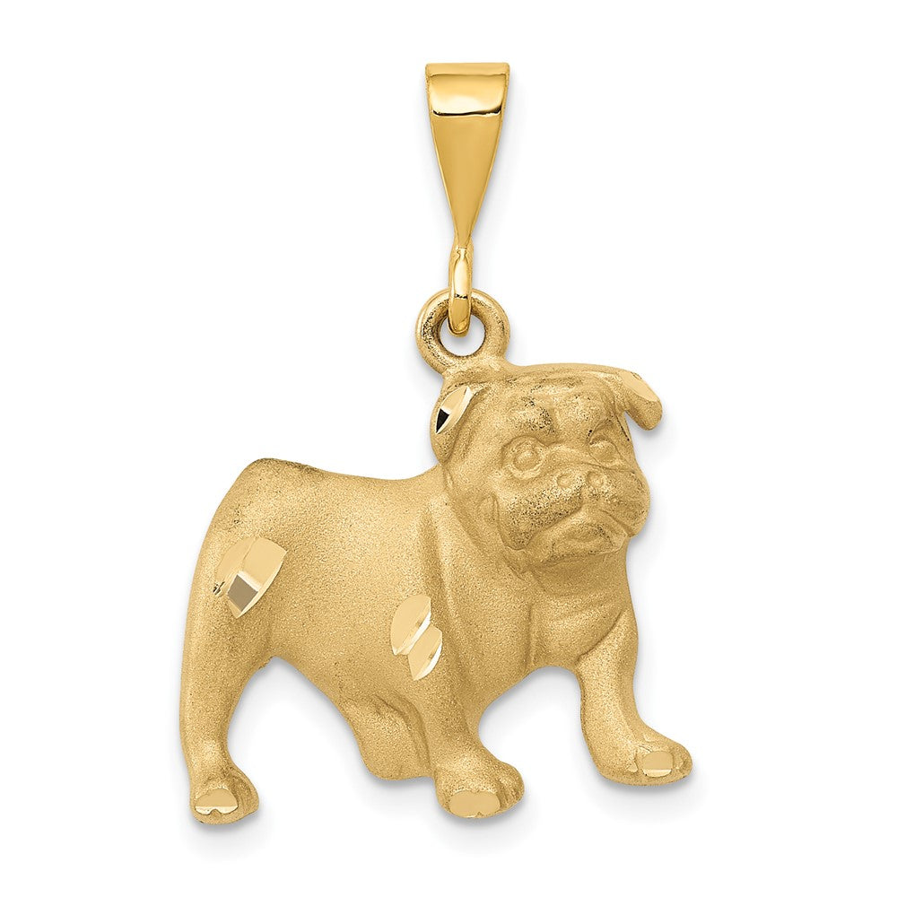Solid;Casted;Diamond-cut;Satin;14k Yellow gold;Open back