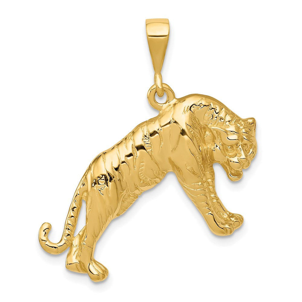 Solid;Casted;Polished;14k Yellow gold;Open back;Textured;Textured back