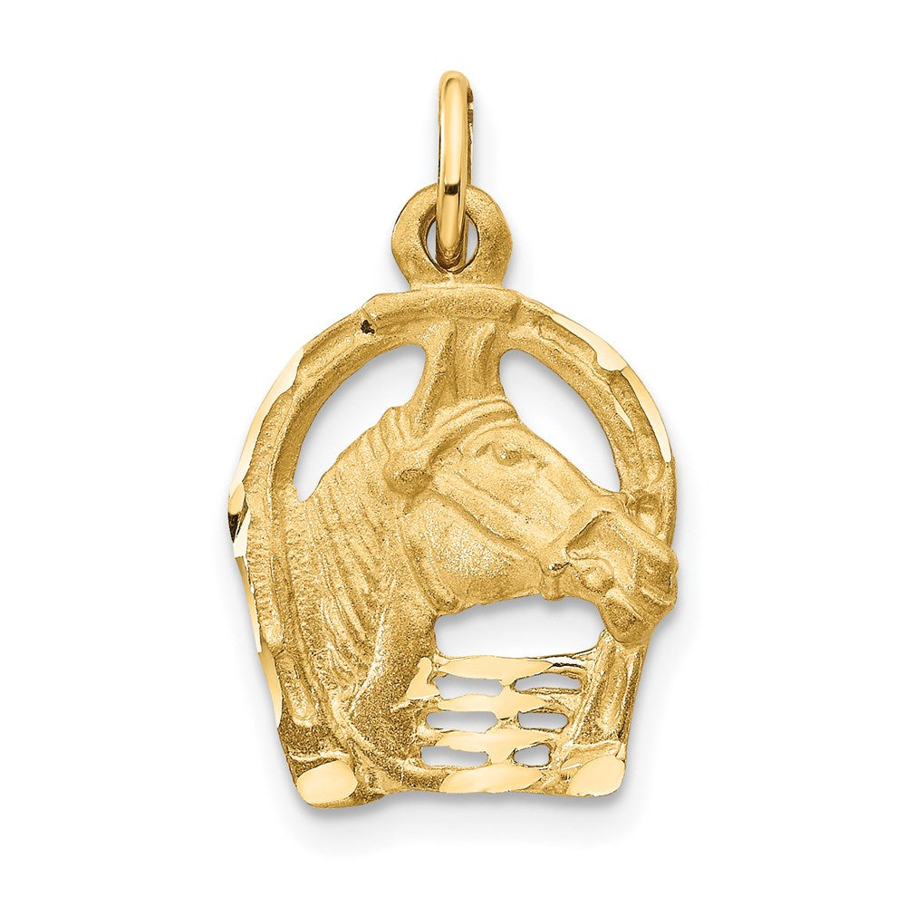 Solid;Casted;Diamond-cut;Polished;14k Yellow gold;Textured back