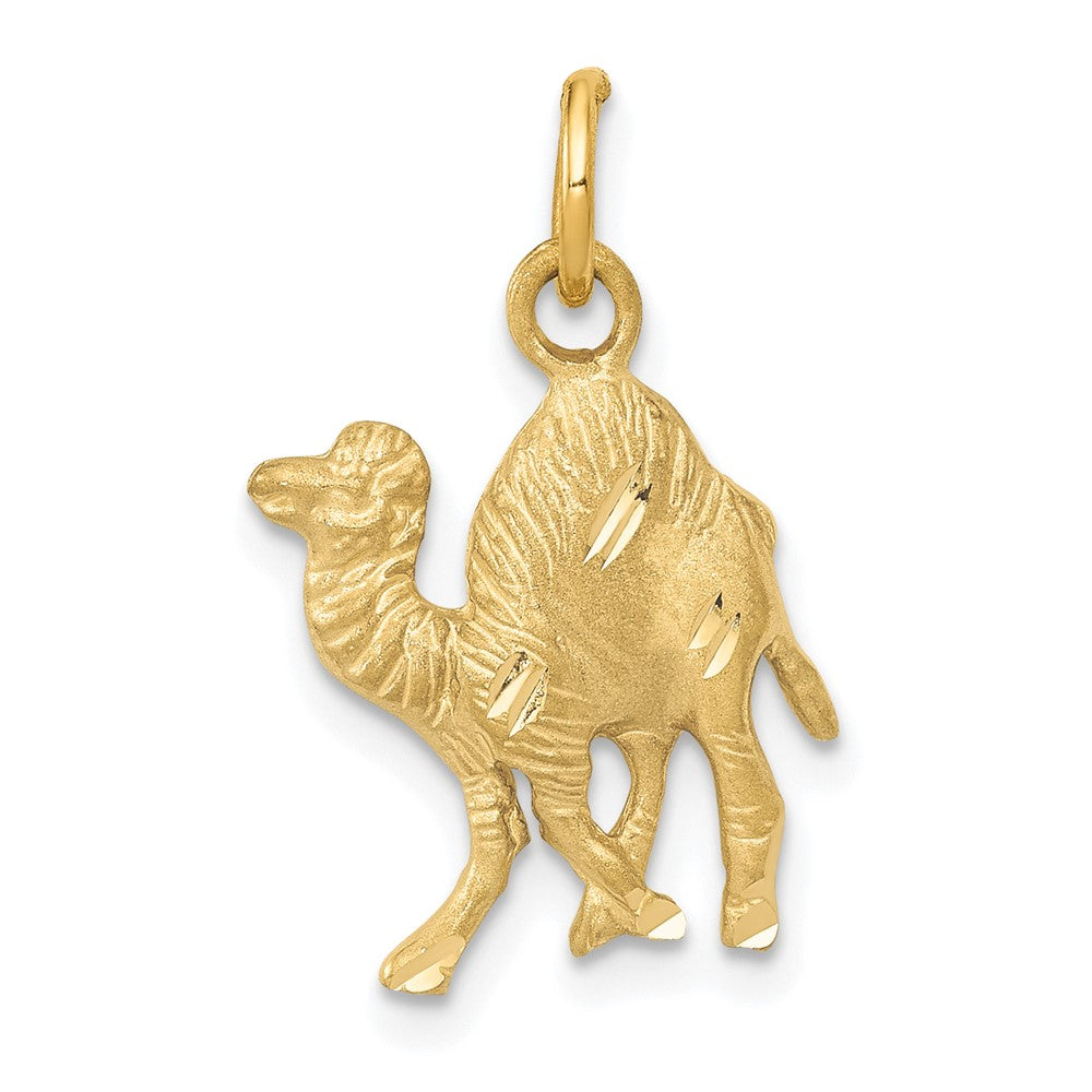 Solid;Casted;Diamond-cut;Satin;14k Yellow gold;Textured