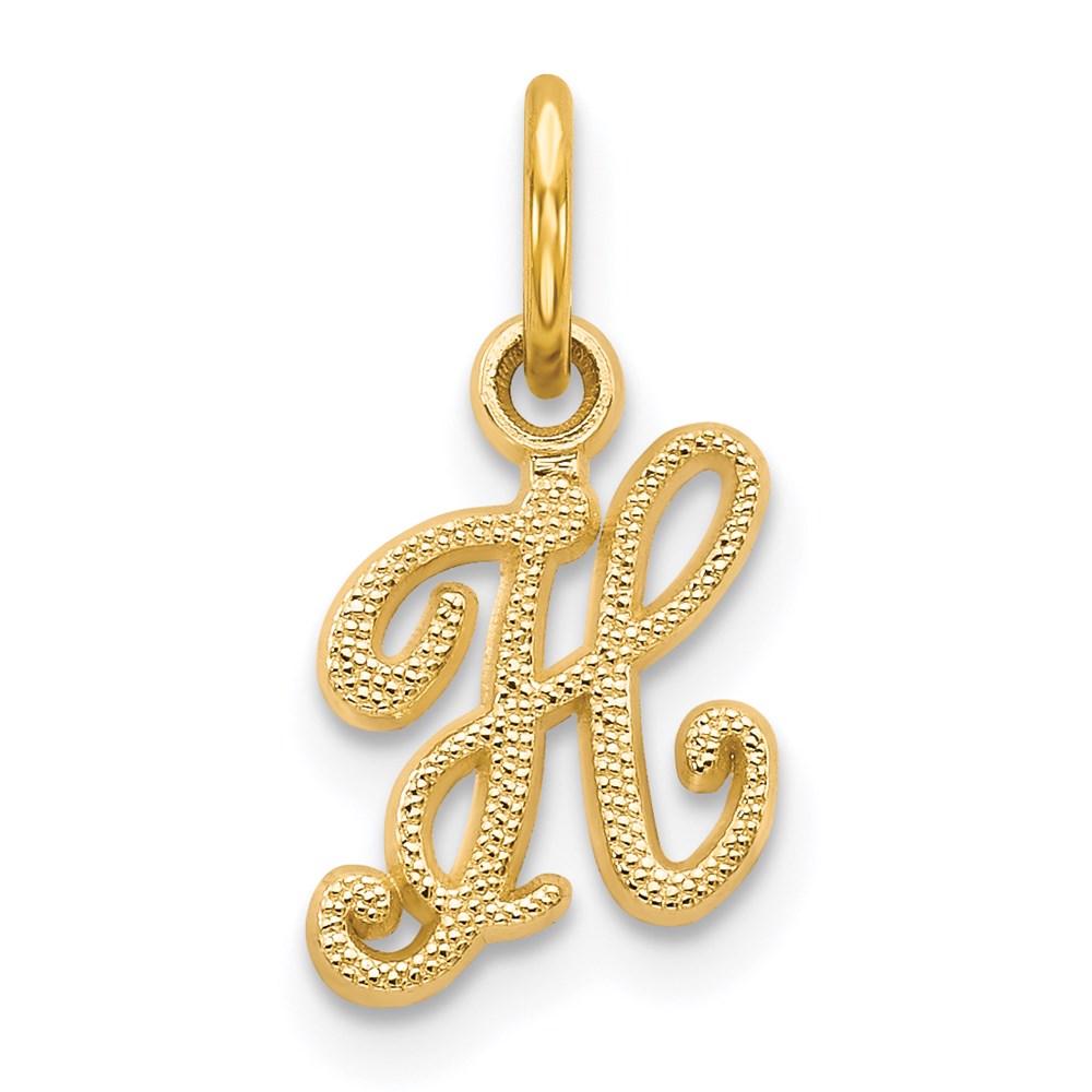 Solid;Casted;Satin;14k Yellow gold