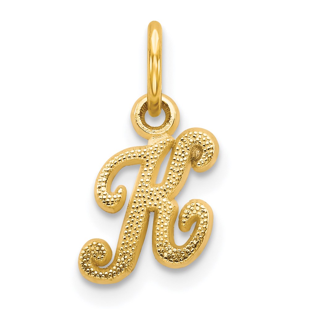 Solid;Casted;Satin;14k Yellow gold