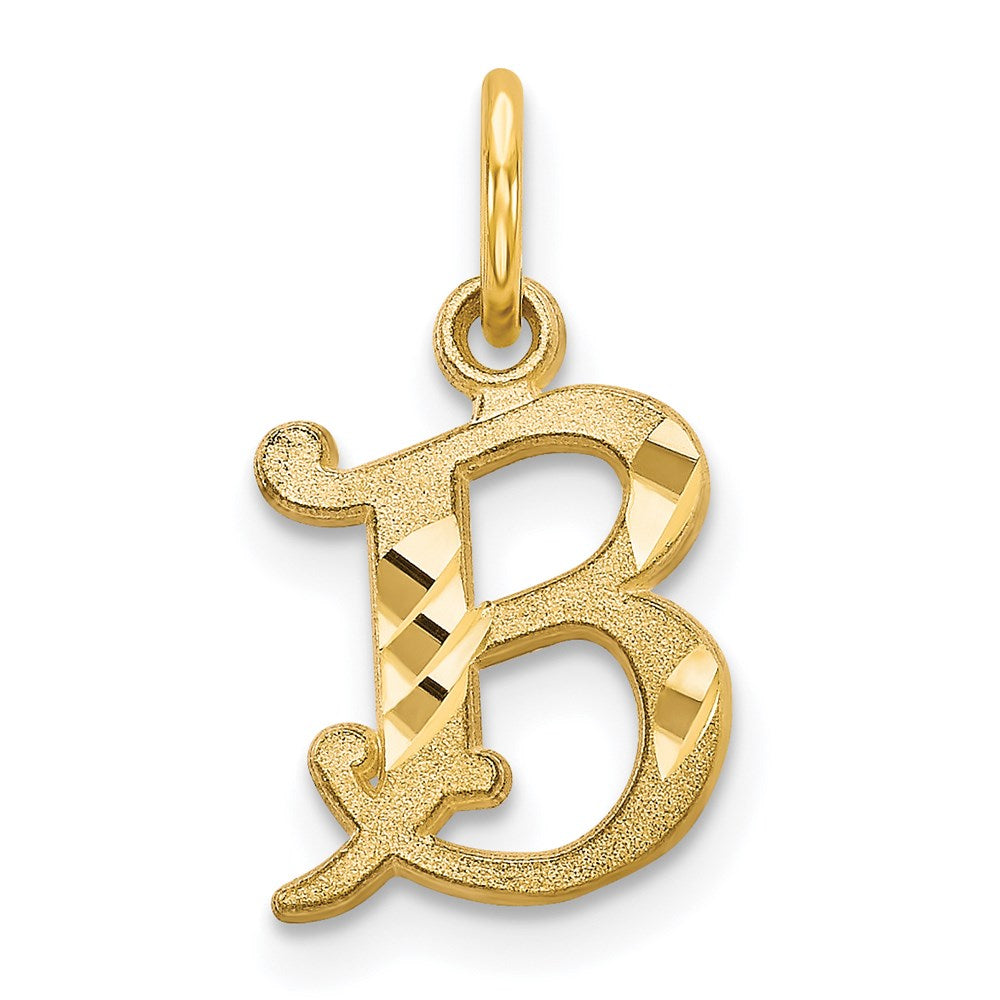 Solid;Casted;Diamond-cut;Satin;14k Yellow gold