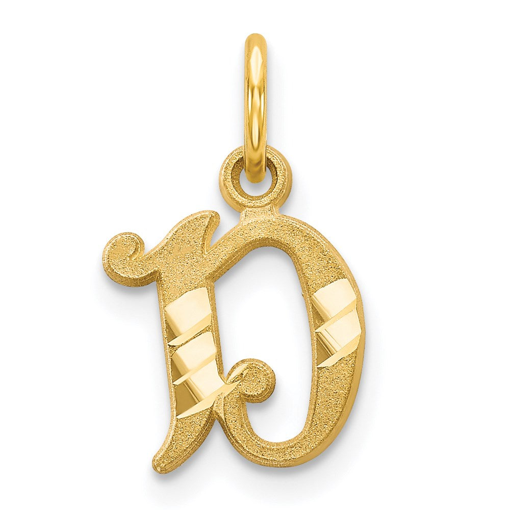 Solid;Casted;Diamond-cut;Satin;14k Yellow gold