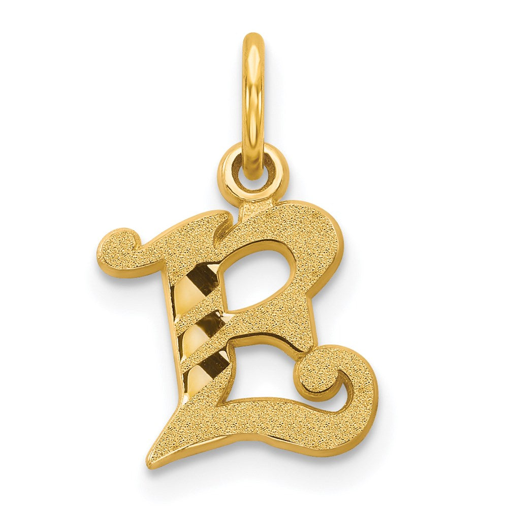 Solid;Casted;Diamond-cut;Satin;14k Yellow gold