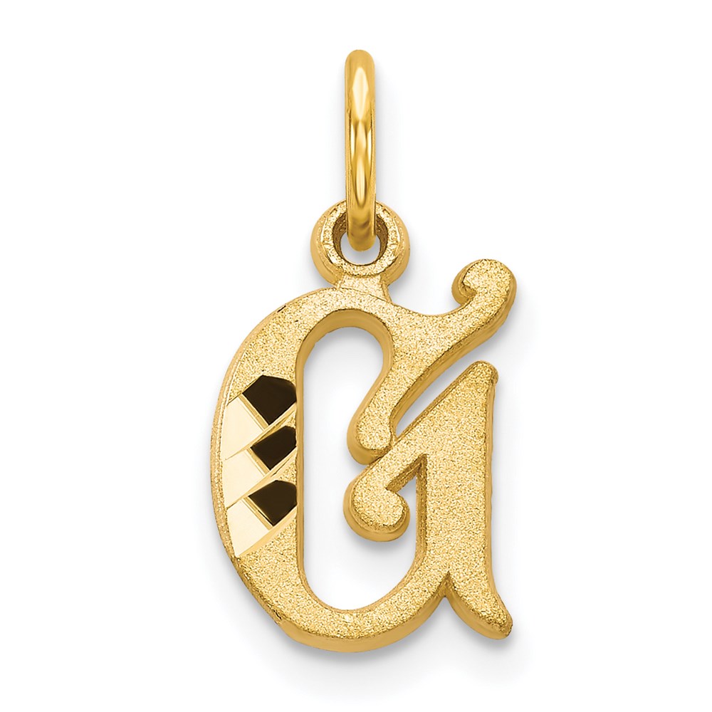 Solid;Casted;Diamond-cut;Satin;14k Yellow gold