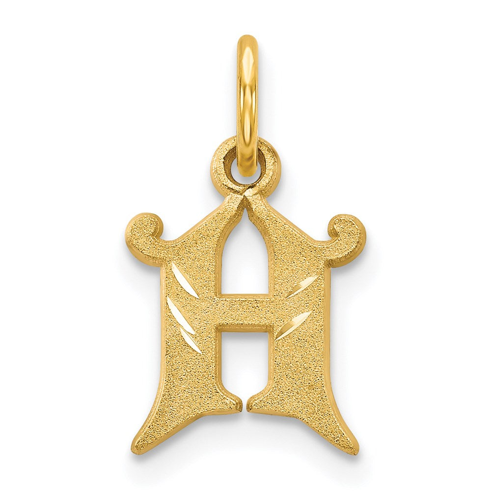 Solid;Casted;Diamond-cut;Satin;14k Yellow gold