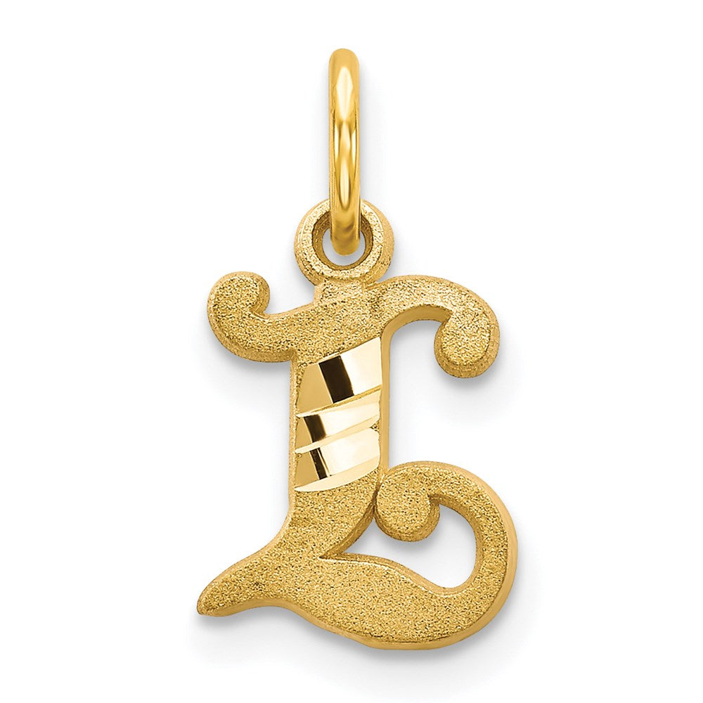 Solid;Casted;Diamond-cut;Satin;14k Yellow gold
