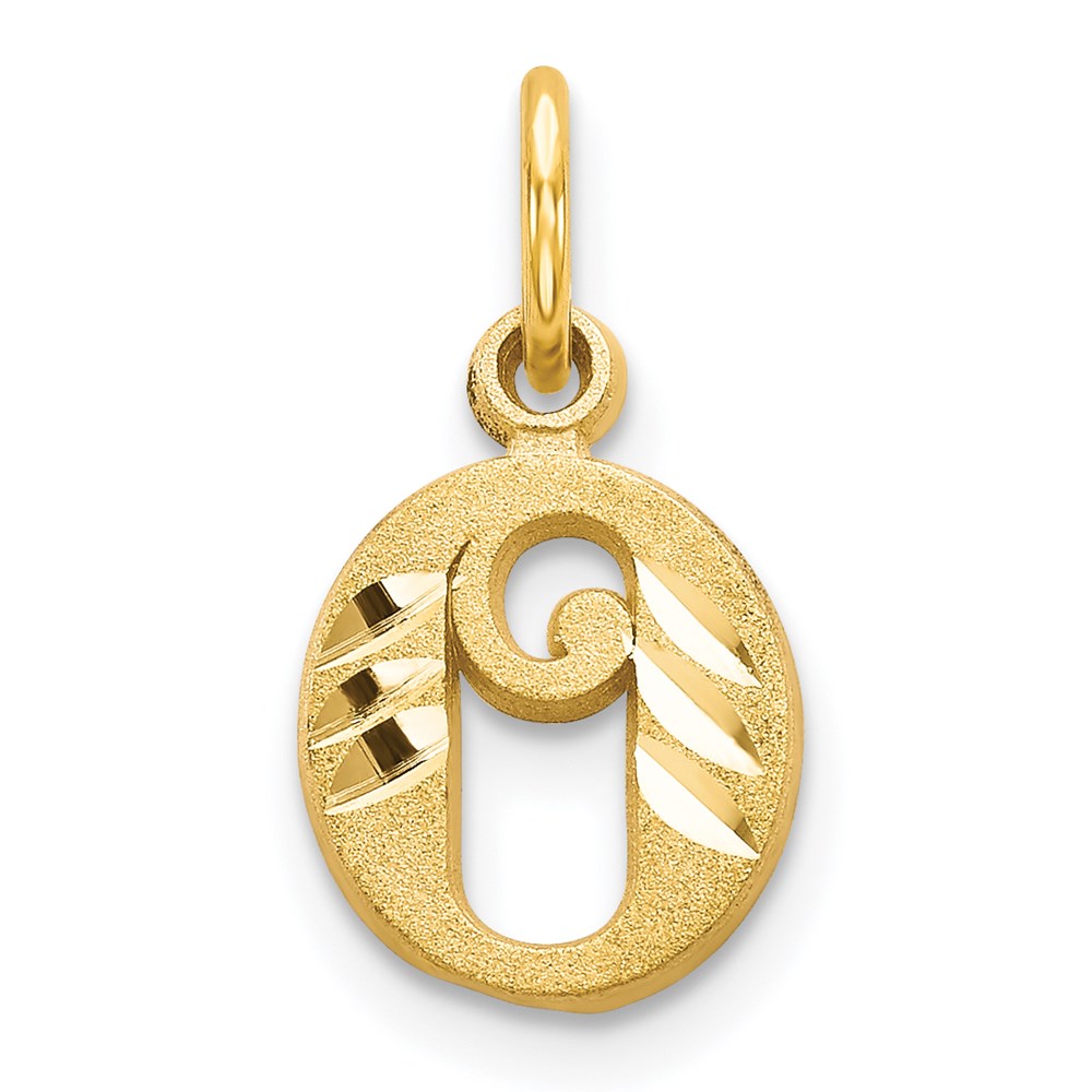 Solid;Casted;Diamond-cut;Satin;14k Yellow gold