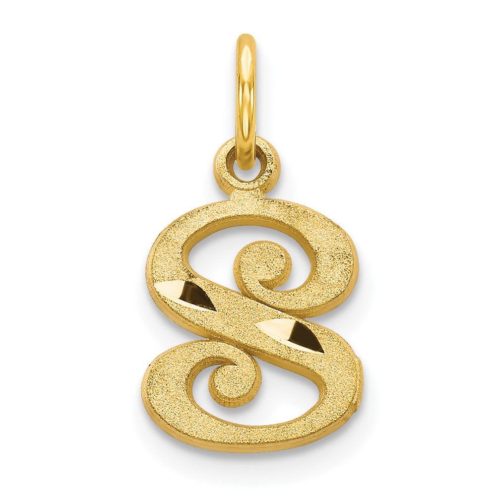 Solid;Casted;Diamond-cut;Satin;14k Yellow gold
