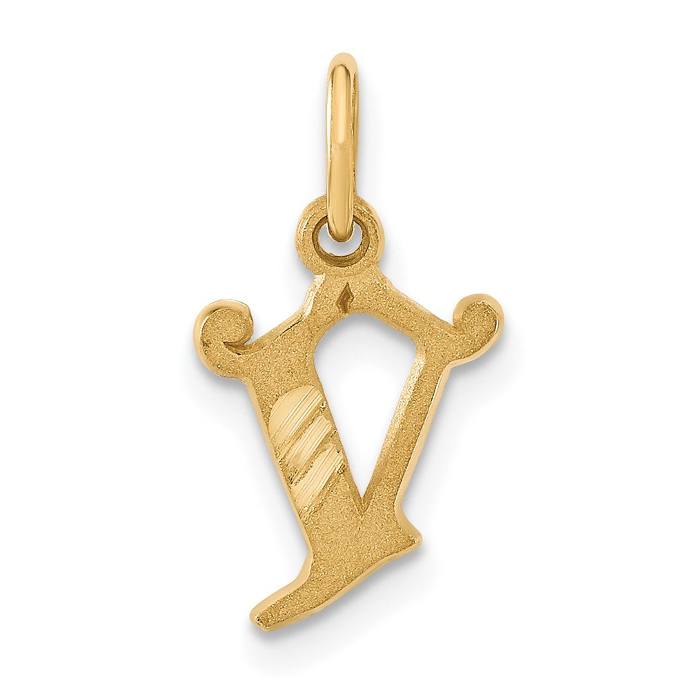 Solid;Casted;Diamond-cut;Satin;14k Yellow gold