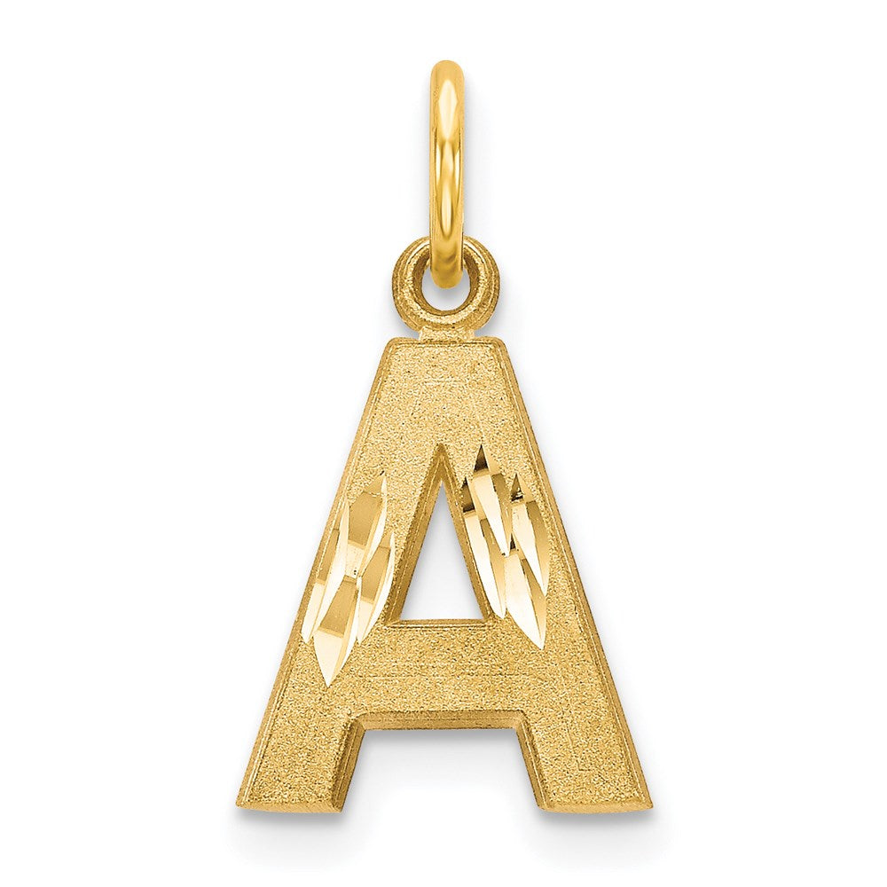 Solid;Casted;Diamond-cut;14k Yellow gold;Sandblast finish