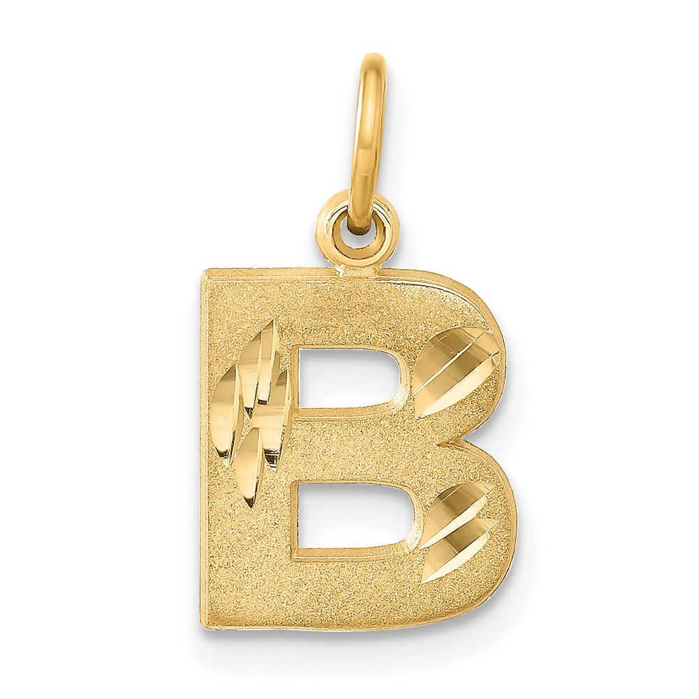 Solid;Casted;Diamond-cut;Satin;14k Yellow gold