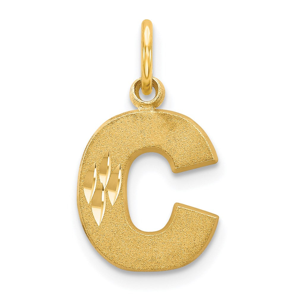 Solid;Casted;Diamond-cut;Satin;14k Yellow gold