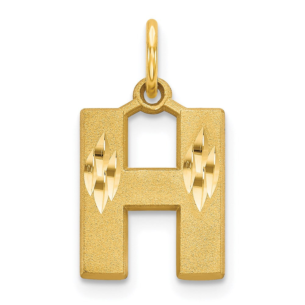 Solid;Casted;Diamond-cut;Satin;14k Yellow gold