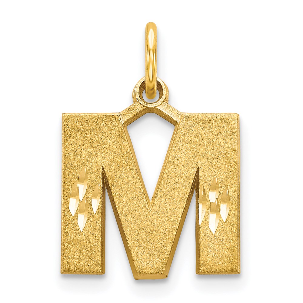 Solid;Casted;Diamond-cut;Satin;14k Yellow gold