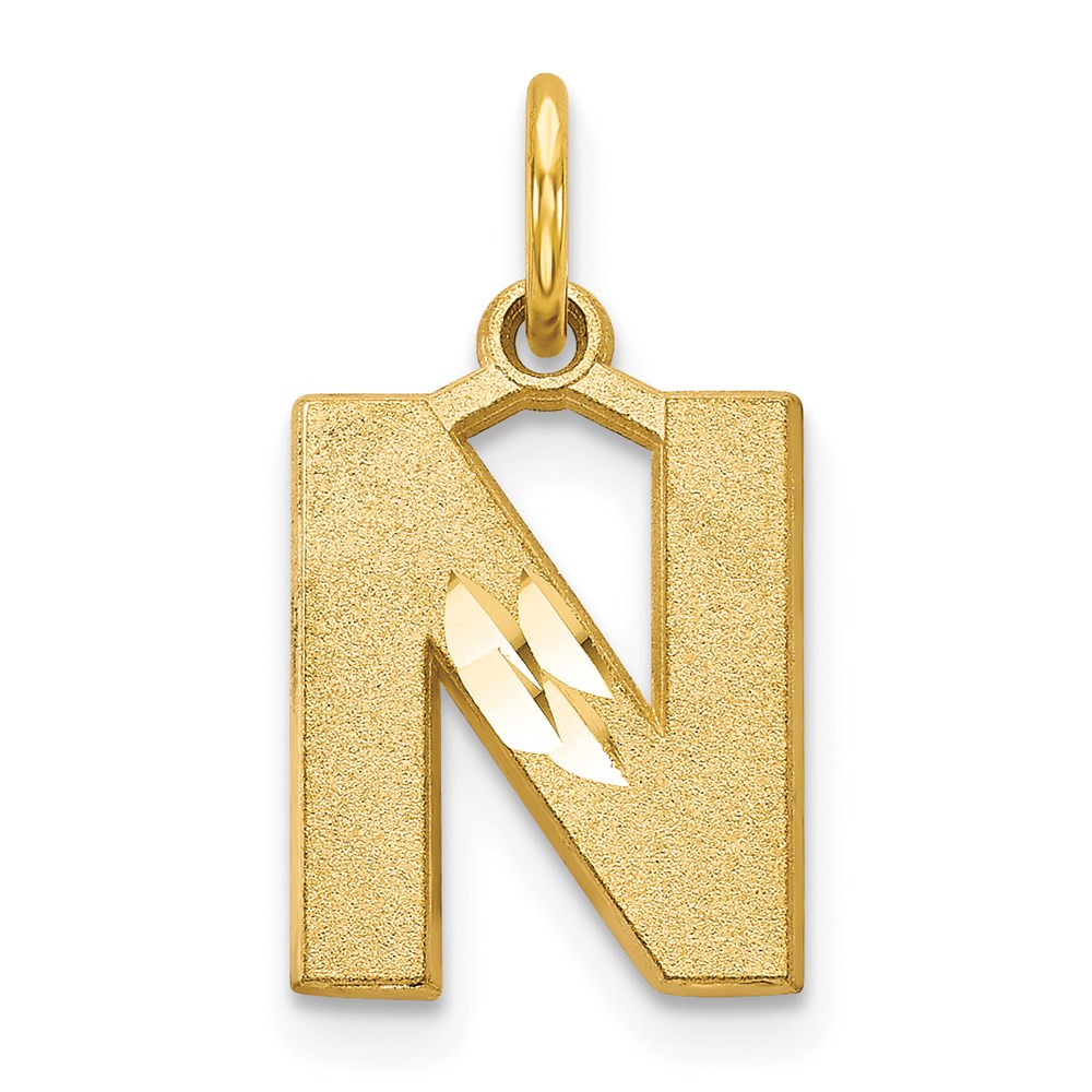 Solid;Casted;Diamond-cut;Satin;14k Yellow gold