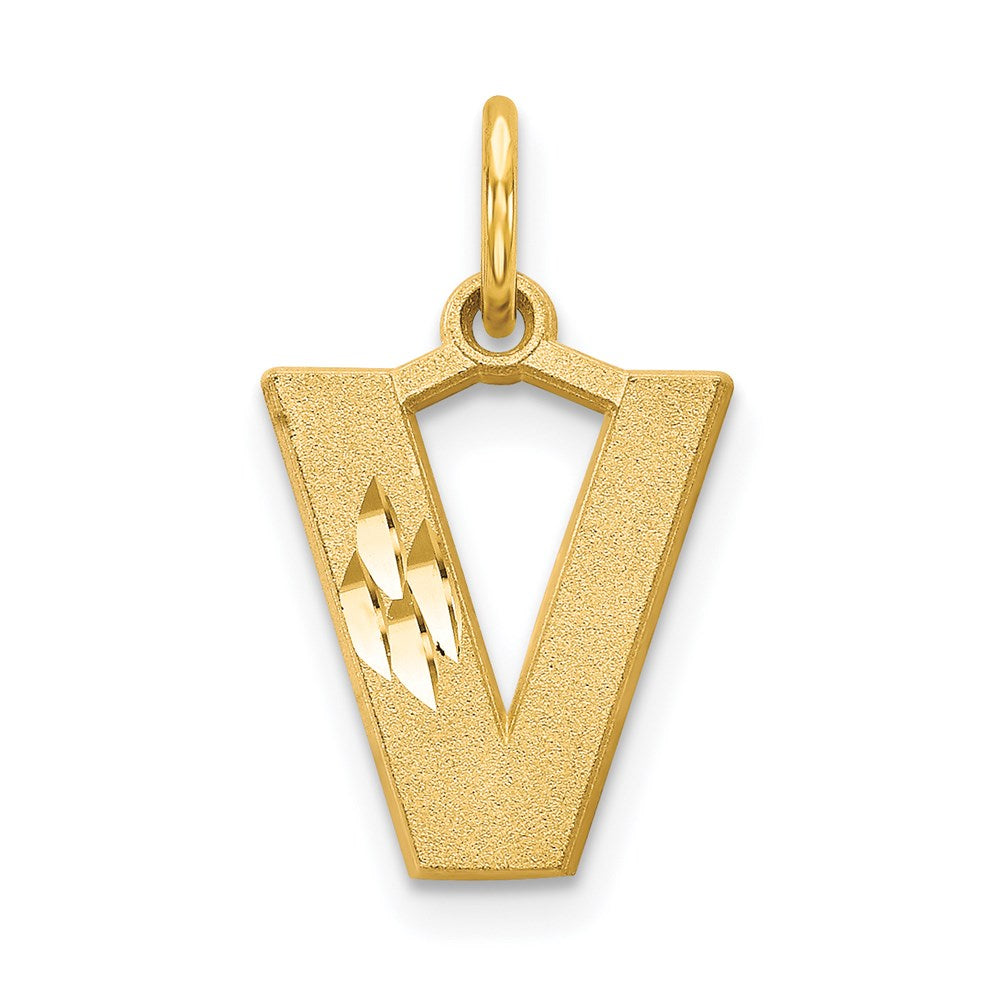 Solid;Casted;Diamond-cut;Satin;14k Yellow gold
