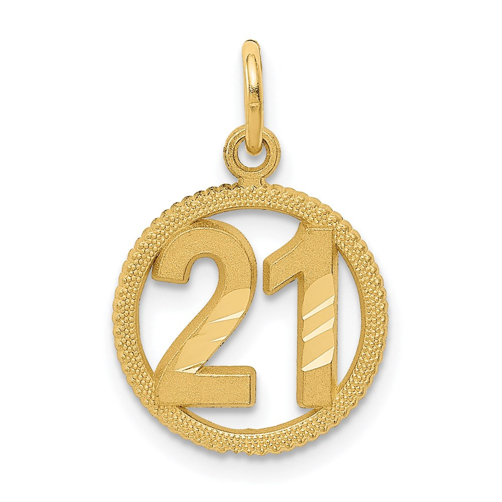 Casted;Diamond-cut;Satin;14k Yellow gold