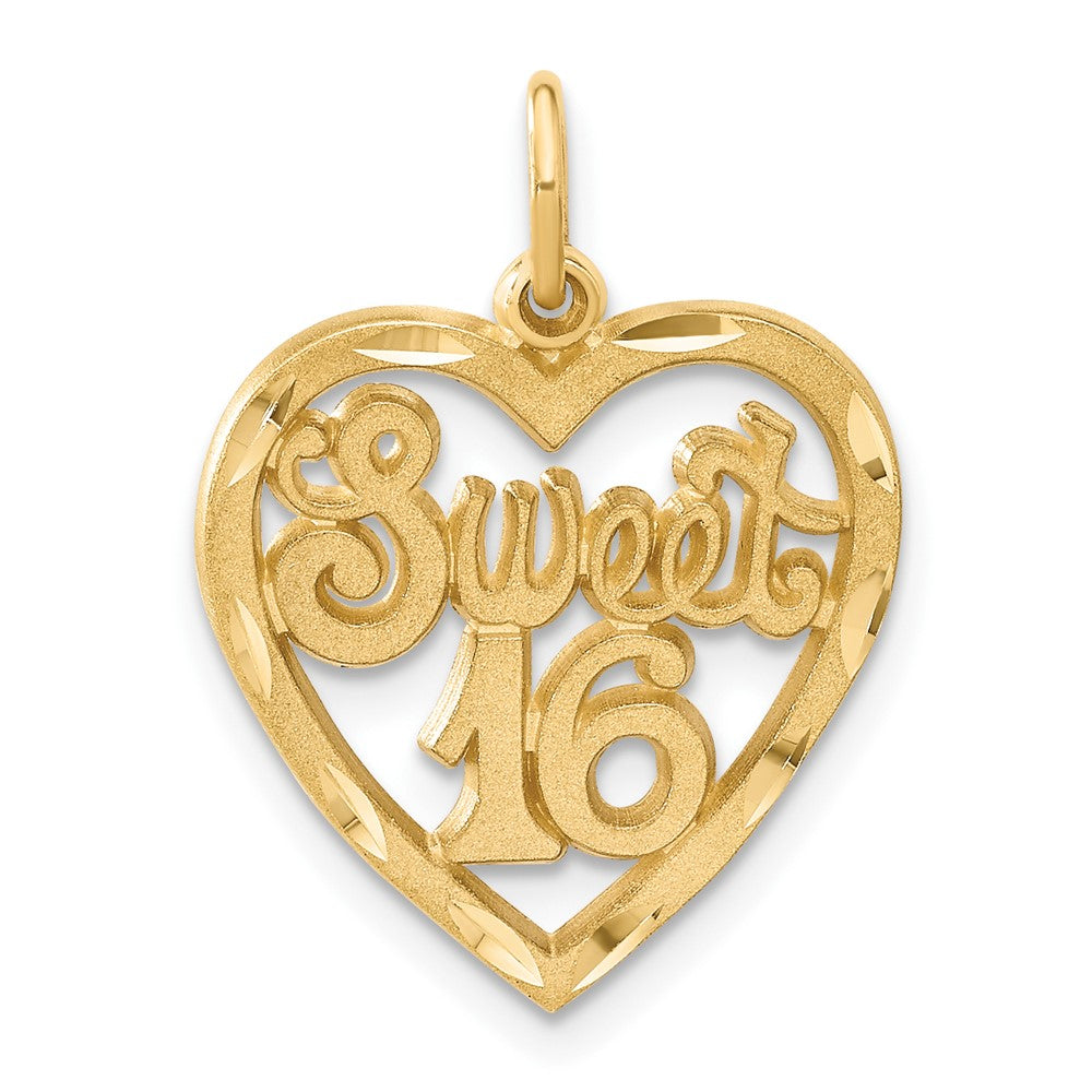 Diamond-cut;Satin;14k Yellow gold;Stamped