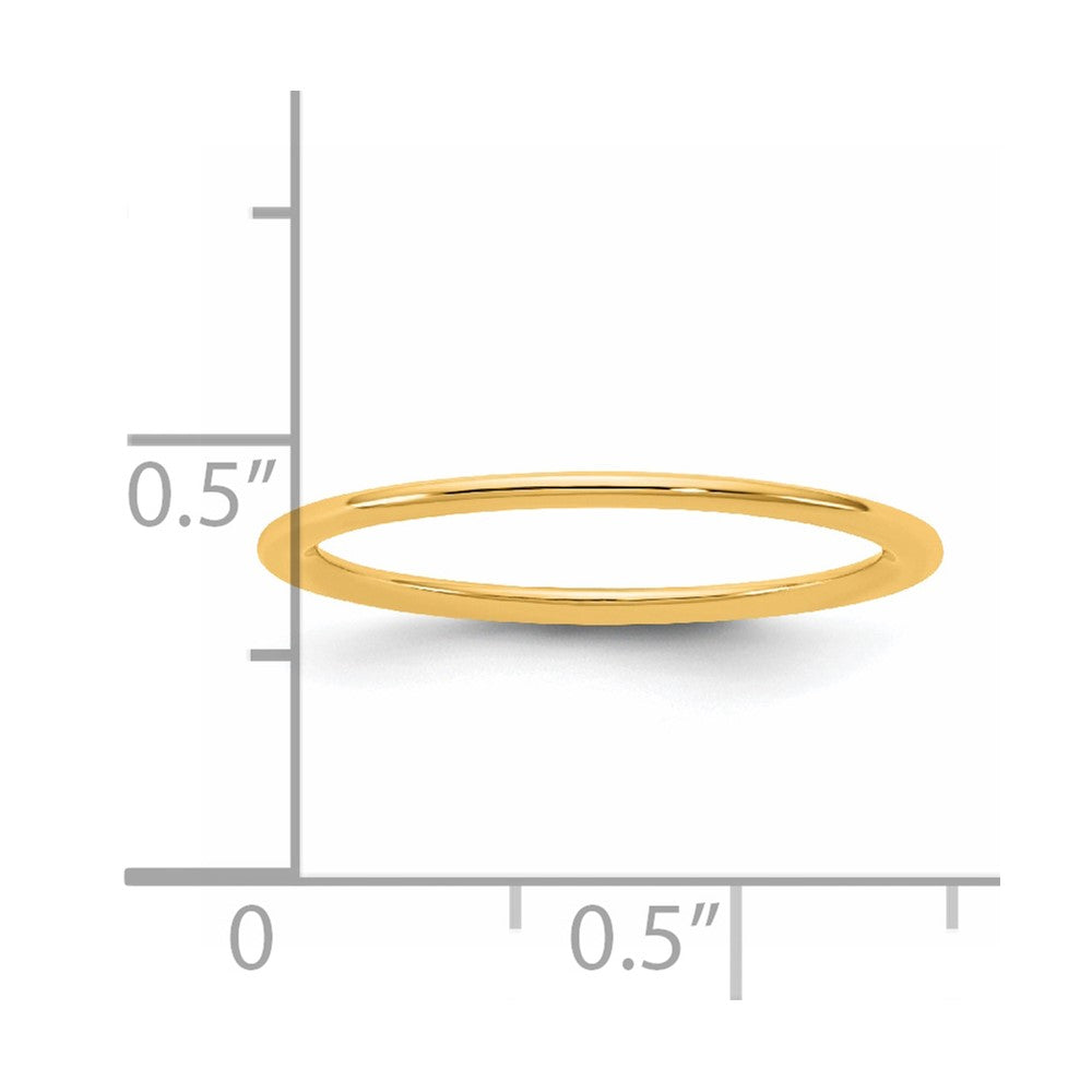 14KY 1mm Standard Comfort Fit Band Size 5