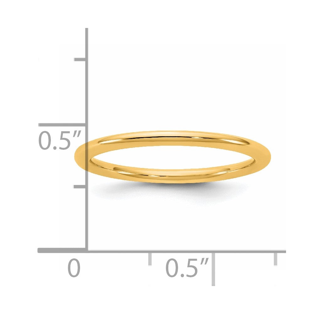 14KY 1.5mm Standard Comfort Fit Band Size 10