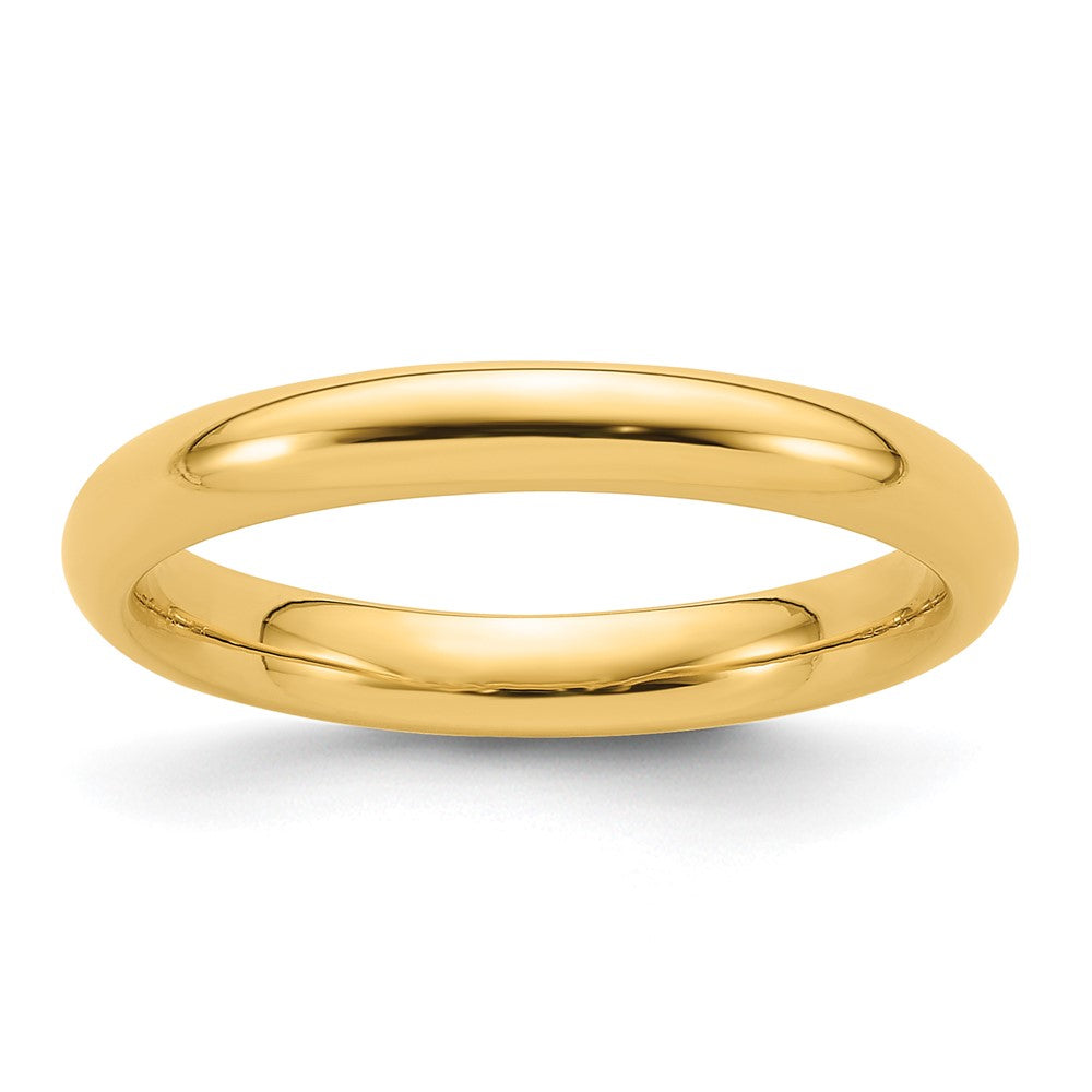Solid;Polished;14k Yellow gold;Engravable;Comfort fit;Machined