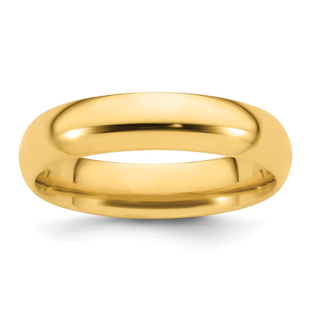 Solid;Polished;14k Yellow gold;Engravable;Comfort fit;Machined