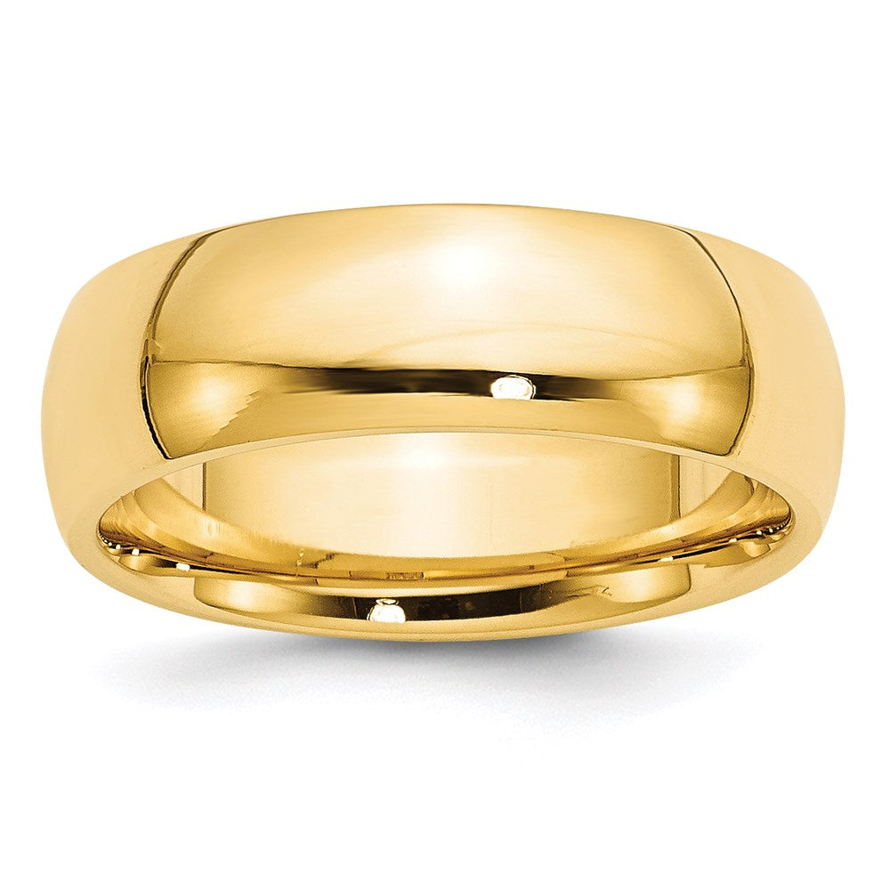 Solid;Polished;14k Yellow gold;Engravable;Comfort fit;Machined