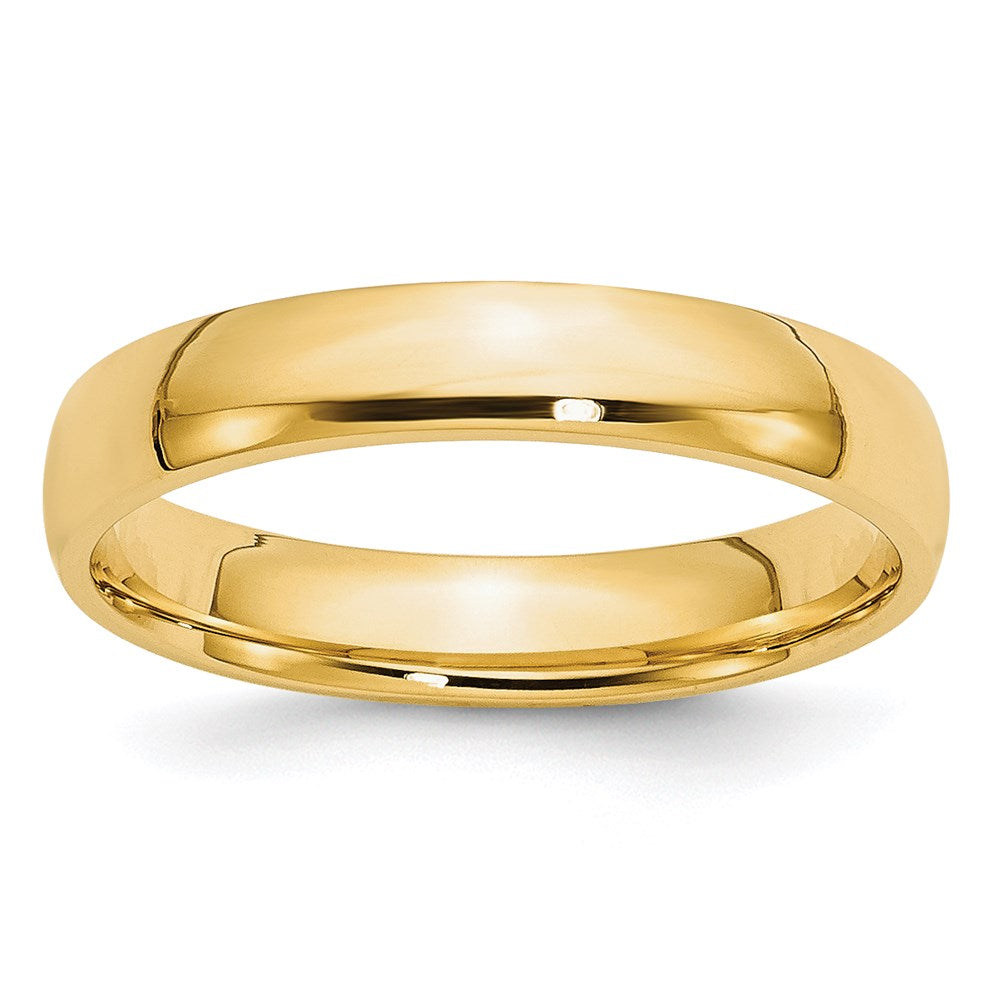Solid;Polished;14k Yellow gold;Engravable;Comfort fit;Lightweight;Machined