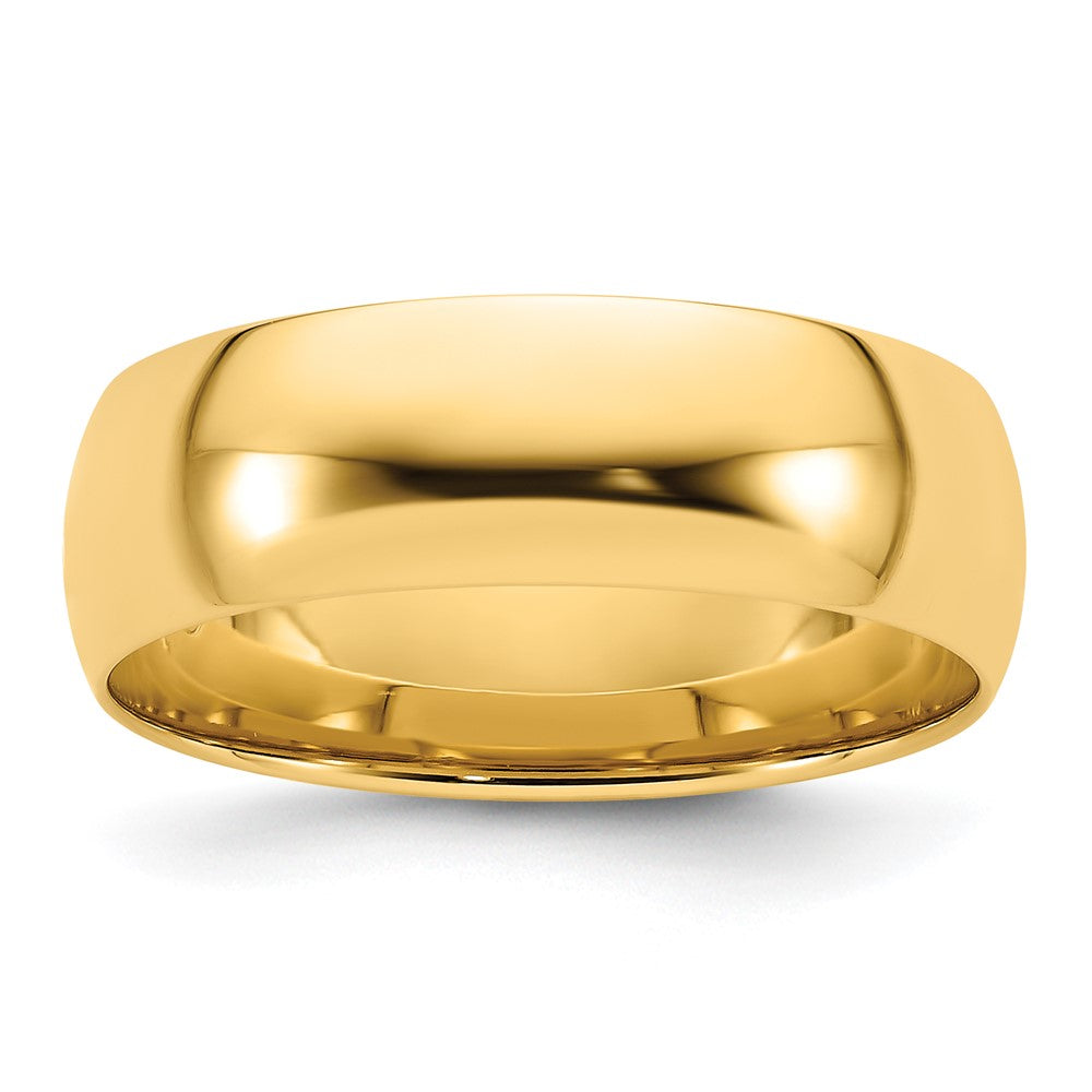 Solid;Polished;14k Yellow gold;Engravable;Comfort fit;Lightweight;Machined