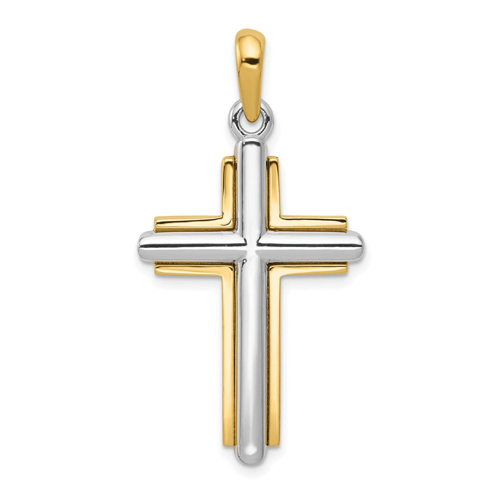 Solid;Casted;Polished;14K Two-tone;Open back