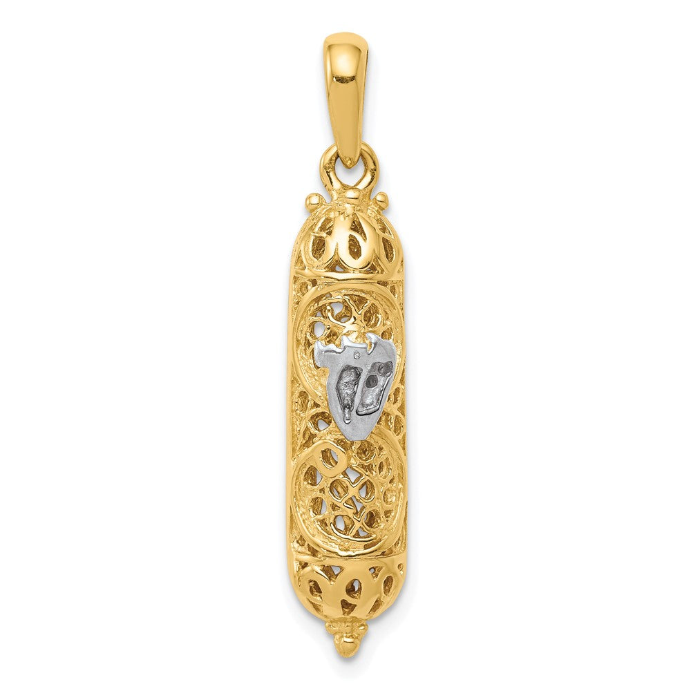 Solid;Casted;Polished;3-D;14K Two-tone