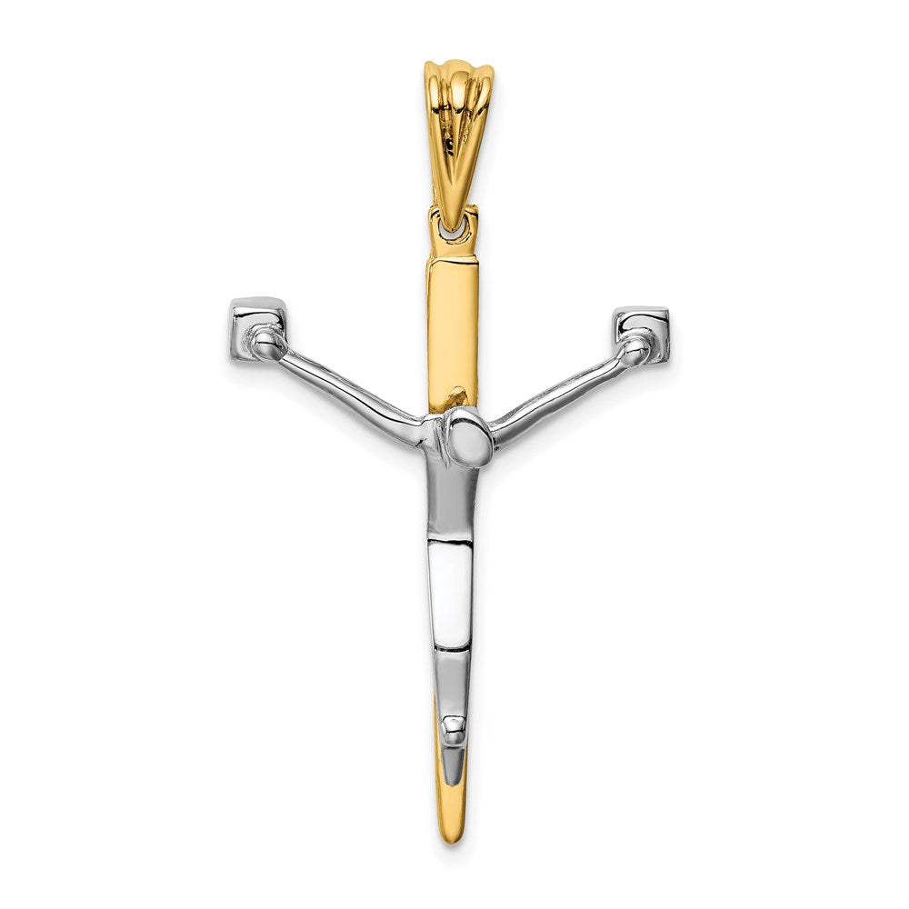Solid;Casted;Polished;14K Two-tone;Open back