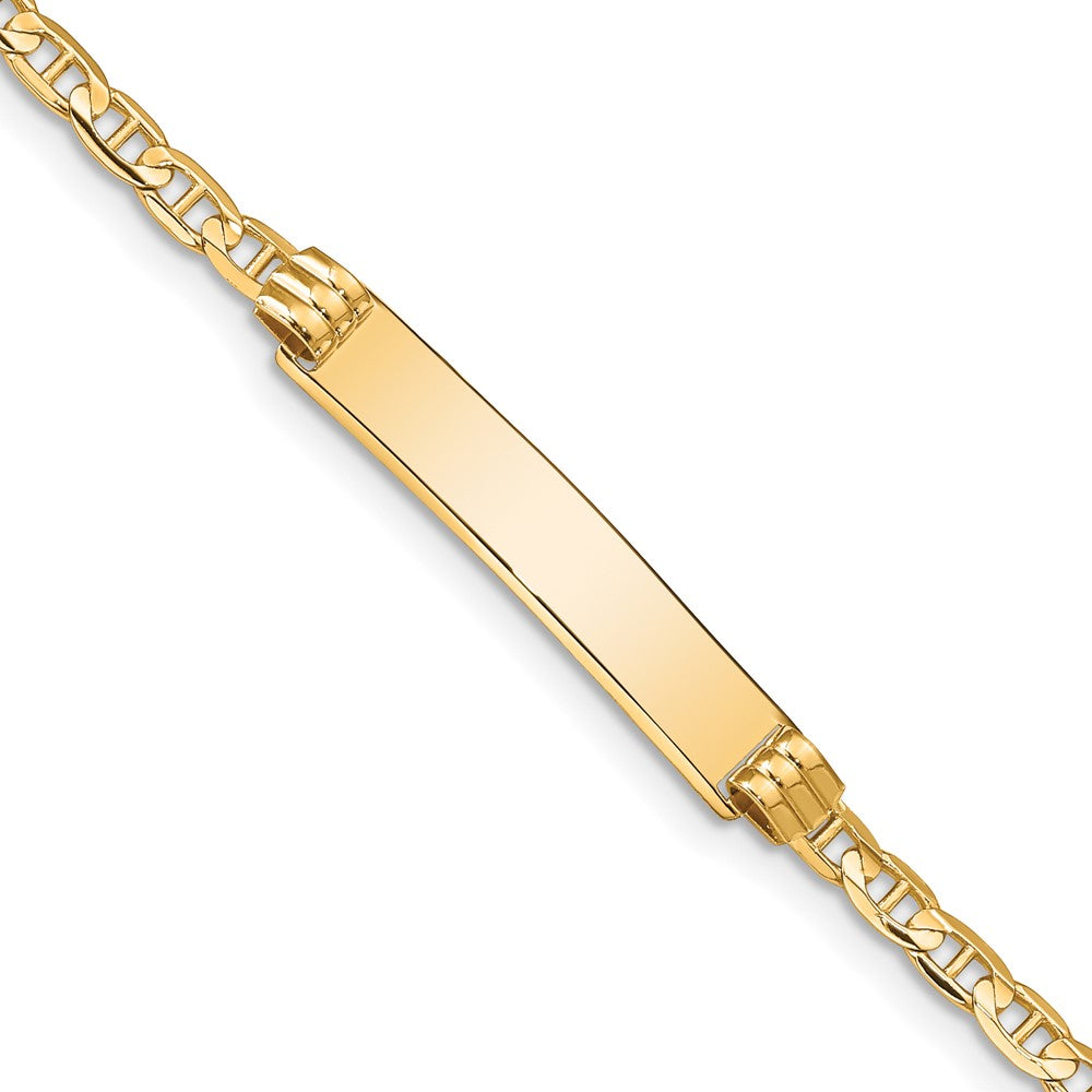 Polished;14k Yellow gold;Engravable;Lobster