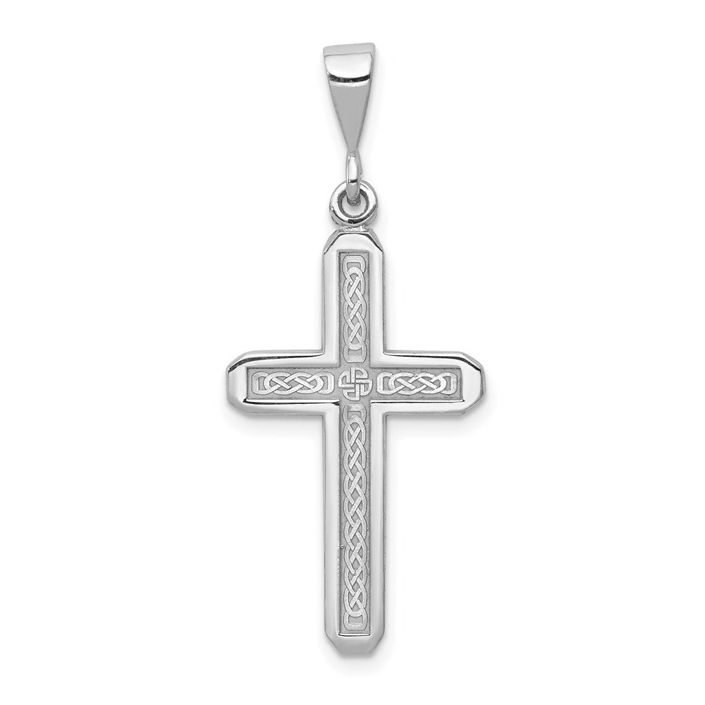 Solid;Casted;Polished;14K White gold;Textured back