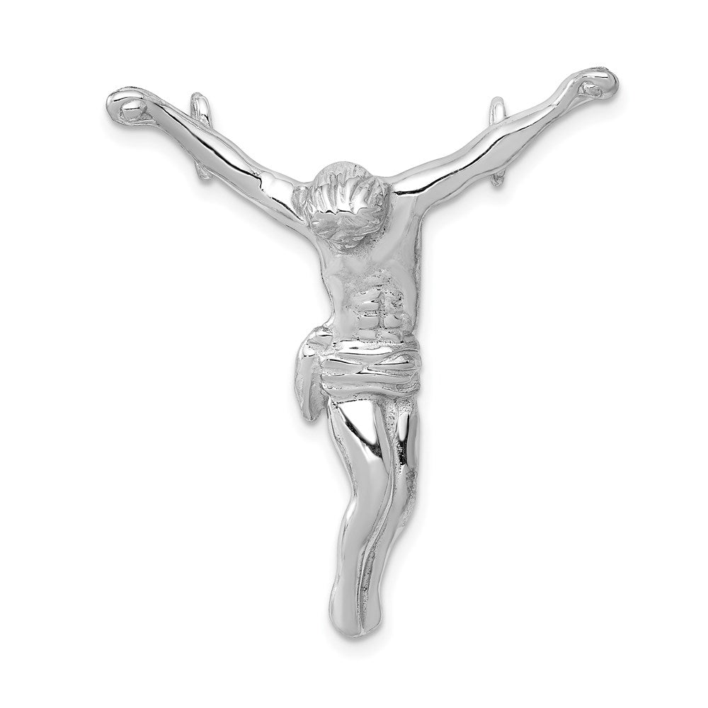 Solid;Casted;Polished;14K White gold;Chain slide