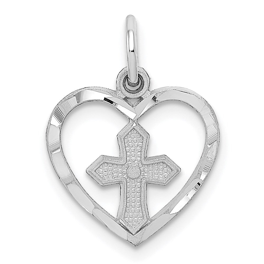Solid;Casted;Diamond-cut;Polished;14K White gold;Flat back;Textured back
