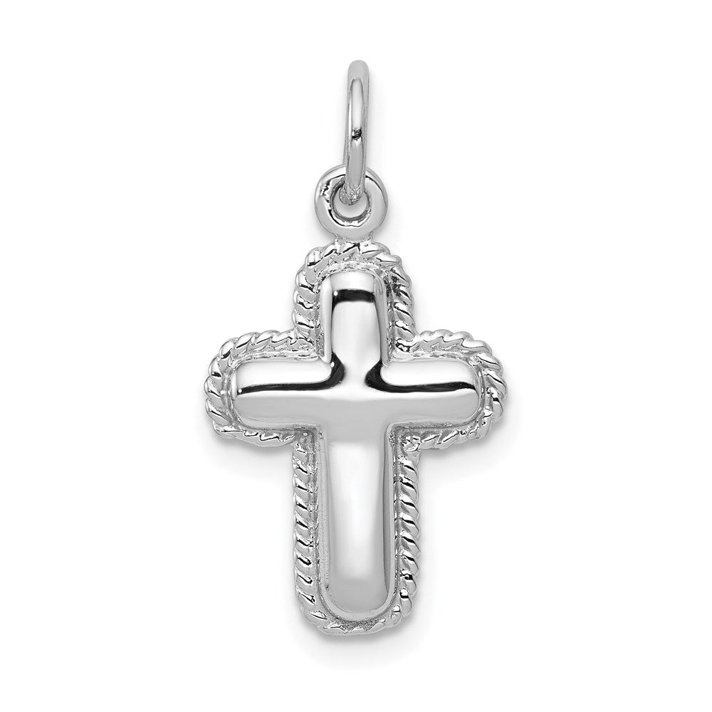Solid;Casted;Polished;14K White gold;Open back;Textured back