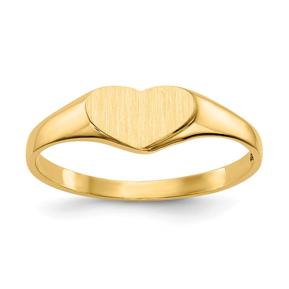 Solid;Casted;Polished;Satin;14k Yellow gold;Engravable;In-house sizing;Avail. in 10k yellow gold;Avail. in 18k yellow gold;Avail. in 18k white gold;Solid Back