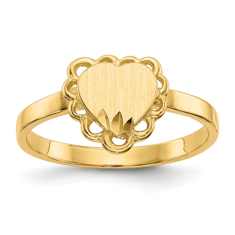 Solid;Casted;Polished;Satin;14k Yellow gold;Open back;Engravable;In-house sizing;Avail. in 10k yellow gold;Avail. in 18k yellow gold;Avail. in 14k white gold;Avail. in 18k white gold
