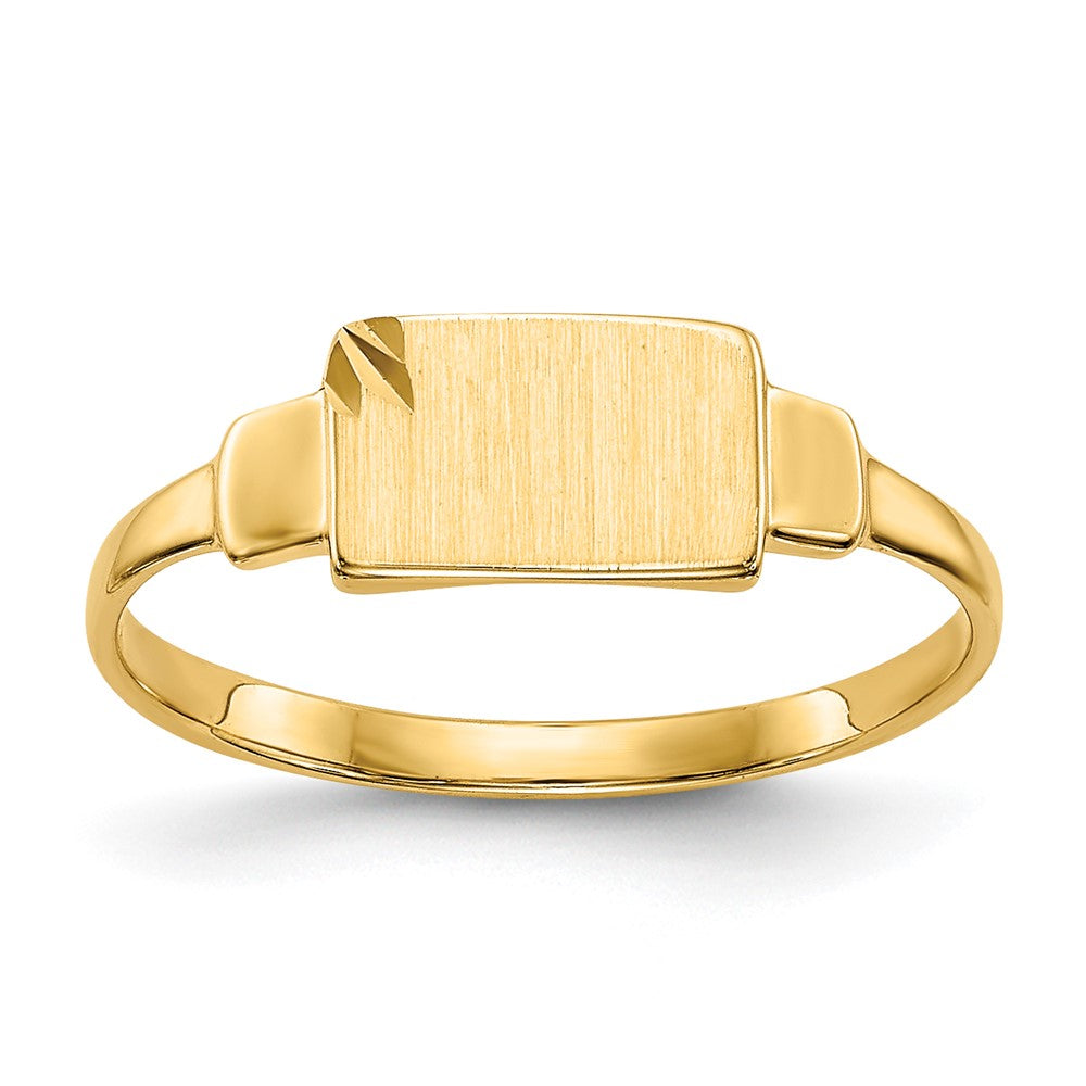 Casted;14k Yellow gold;Engravable;In-house sizing;Avail. in 10k yellow gold;Avail. in 18k yellow gold;Avail. in 14k white gold;Avail. in 18k white gold;Polished & satin