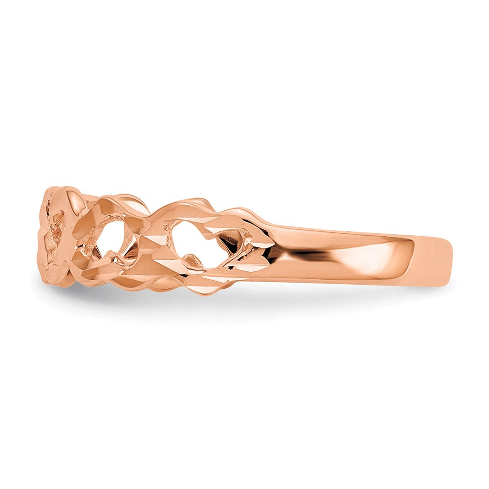 14K Rose Gold Heart Ring